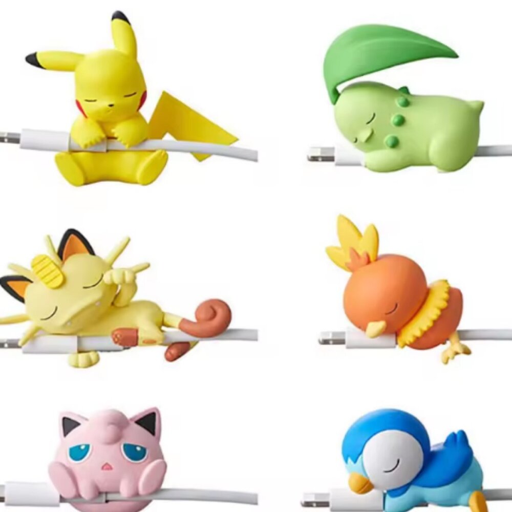 Pokemon Pikachu Data Cable Protective Sleeve Fashion Cartoons Figure Buckle Usb